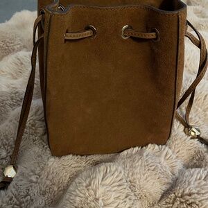 Brown Suede Leather Madewell crossbody bag